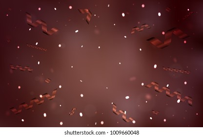 Dark Red vector layout with festival confetti. Blurred decorative design in anniversary style with confetti. The template can be used as a background for postcards.