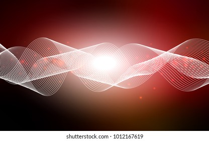 Dark Red vector layout with festival confetti. Decorative shining illustration with ribbons on abstract template. New design for ad, poster, banner of your Party.