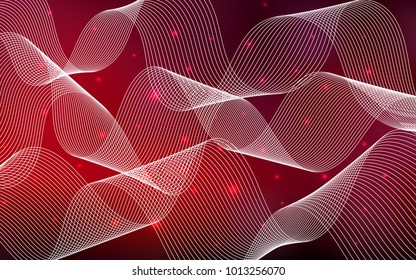 Dark Red vector layout with festival confetti. Beautiful colored illustration with ribbon in celebration style. New design for ad, poster, banner of your Party.