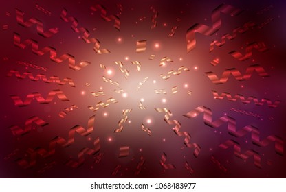 Dark Red vector layout with festival confetti. Blurred decorative design in anniversary style with confetti. The pattern can be used for new year ad, booklets.