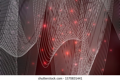 Dark Red vector layout with festival confetti. Beautiful colored illustration with ribbon in celebration style. The template can be used as a background for postcards.