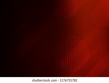 Dark Red vector layout with flat lines and dots. Modern geometrical abstract illustration with sticks, dots. The pattern can be used as ads, poster, banner for commercial.