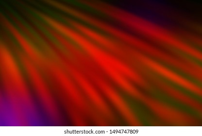 Dark Red vector layout with flat lines. Lines on blurred abstract background with gradient. Best design for your ad, poster, banner.