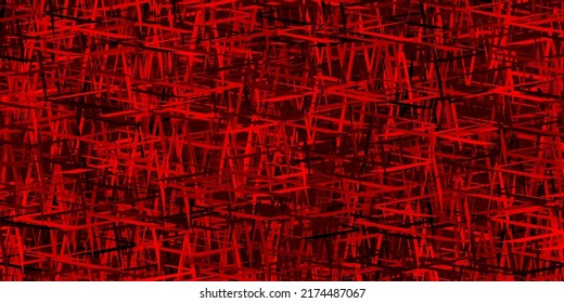 Dark Red vector layout with flat lines. Lines on blurred abstract background with gradient. Pattern for ad, booklets, leaflets.