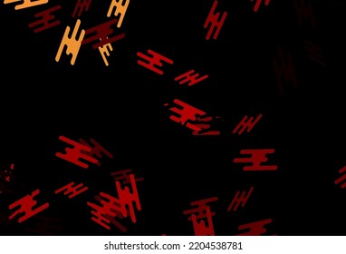 Dark Red vector layout with flat lines. Lines on blurred abstract background with gradient. Pattern for websites, landing pages.