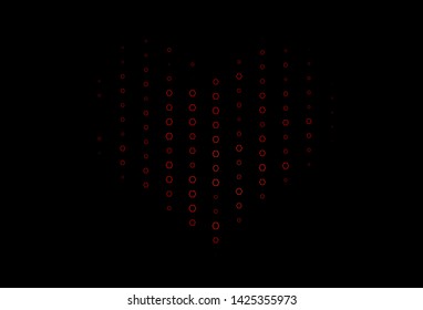 Dark Red vector layout with hexagonal shapes. Abstract illustration with colorful hexagons. Pattern for texture of wallpapers.