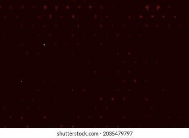 Dark red vector layout with latin alphabet. Colored alphabet signs with gradient on white background. The pattern can be used for school, grammar websites.