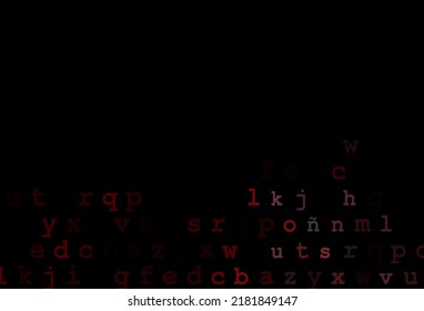 Dark red vector layout with latin alphabet. Modern geometrical illustration with ABC english symbols. Smart design for your business advert of university.
