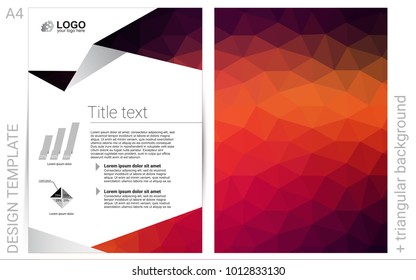 Dark Red vector  layout for Leaflets. Beautiful colored sample in A4 size. The pattern can be used for any ad, booklets.