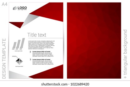 Dark Red vector  layout for Leaflets. Booklet with textbox on colorful abstract background. New design for a poster, banner of your website.