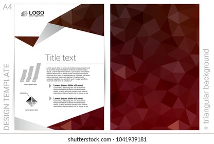 Dark Red vector  layout for Leaflets. Web interface on abstract background with colorful gradient. Pattern can be used as a template for calendars.