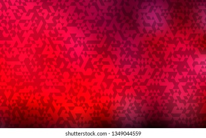 Dark Red vector layout with lines, triangles. Modern abstract illustration with colorful triangles. Modern template for your landing page.