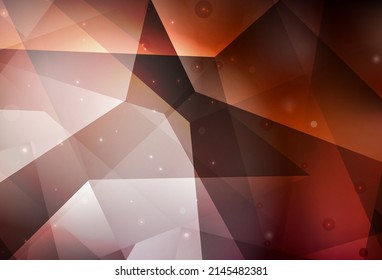 Dark Red vector layout with lines, triangles. Glitter abstract illustration with triangular shapes. Elegant design for wallpapers.