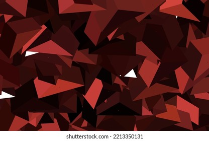 Dark Red Vector Layout With Lines, Triangles. Glitter Abstract Illustration With Triangular Shapes. Elegant Design For Wallpapers.