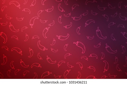 Dark Red vector layout with peppers. Beautiful colored illustration with peppers in doodle style. Design for ad, poster, banner of cafes or restaurants.