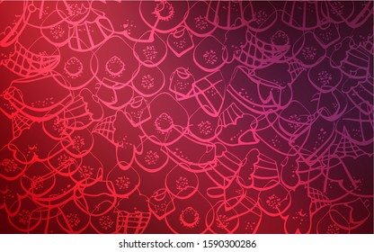 Dark Red vector layout with sweet desserts. Confections on blurred abstract background with colorful gradient. Pattern for ads of breakfast, lunch, dinner.