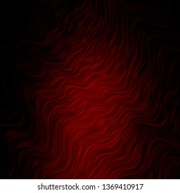 Dark Red vector layout with wry lines. Colorful abstract illustration with gradient curves. Best design for your posters, banners.
