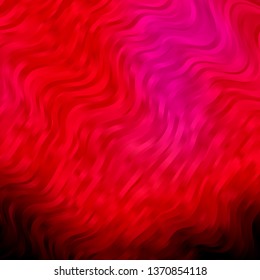 Dark Red vector layout with wry lines. Colorful illustration in circular style with lines. Best design for your posters, banners.