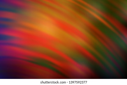 Dark Red vector layout with wry lines. Modern gradient abstract illustration with bandy lines. New composition for your brand book.