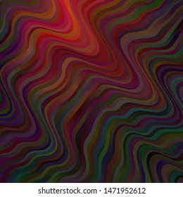 Dark Red vector layout with wry lines. Colorful illustration with curved lines. Pattern for busines booklets, leaflets