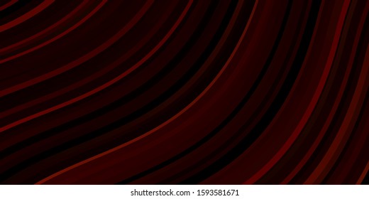 Dark Red vector layout with wry lines. Colorful illustration, which consists of curves. Smart design for your promotions.