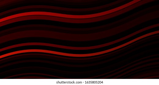 Dark Red vector layout with wry lines. Gradient illustration in simple style with bows. Design for your business promotion.