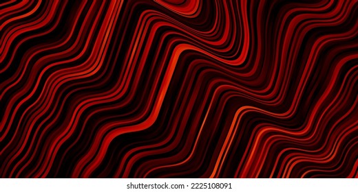 Diseño vectorial rojo oscuro con líneas irregulares. Ilustración en estilo abstracto con degradado curvo.  Patrón para anuncios, anuncios.