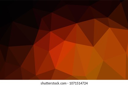 Dark Red vector low poly cover. Polygonal abstract illustration with gradient. A completely new design for your business.