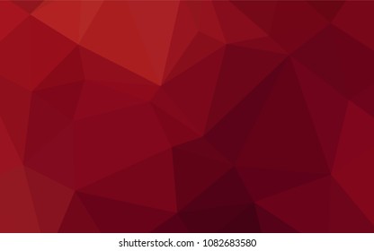 Dark Red vector low poly texture. Polygonal abstract illustration with gradient. A completely new design for your business.