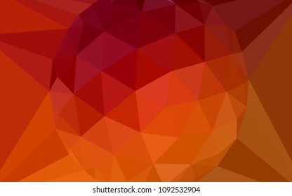 Dark Red vector low poly cover with a diamond. Polygonal illustration, which consists of triangles. Polygonal design for your web site.