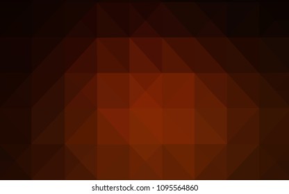 Dark Red vector low poly cover. Triangular geometric sample with gradient.  Brand new style for your business design.