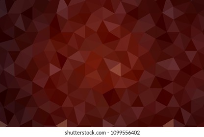 Dark Red vector low poly cover. Modern abstract illustration with triangles. Brand new style for your business design.