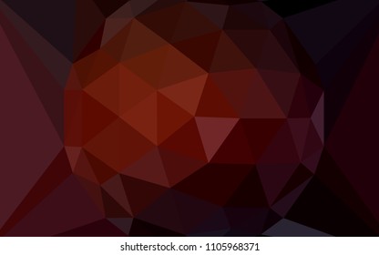 Dark Red vector low poly layout with a diamond. Elegant polygonal illustration with gradient. A completely new design for your leaflet.