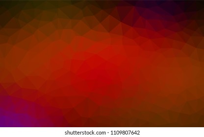 Dark Red vector low poly texture. Polygonal abstract illustration with gradient. Polygonal design for your web site.