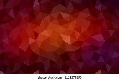 Dark Red vector low poly cover. Colorful abstract illustration with triangles. A completely new design for your leaflet.