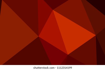 Dark Red vector low poly texture. Polygonal abstract illustration with gradient. Brand new style for your business design.