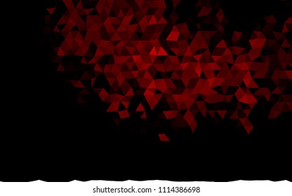 Dark Red vector low poly template. Creative geometric illustration in Origami style with gradient. Triangular pattern for your business design.
