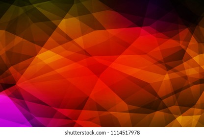 Dark Red vector low poly cover. Shining polygonal illustration, which consist of triangles. Textured pattern for your backgrounds.