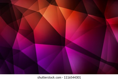 Dark Red vector low poly layout. Modern abstract illustration with triangles. Polygonal design for your web site.