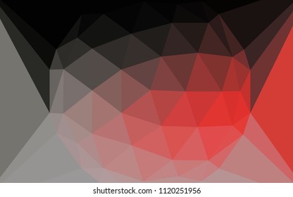 Dark Red vector low poly layout with a diamond. Colorful illustration with gradient. Triangular pattern for your design.