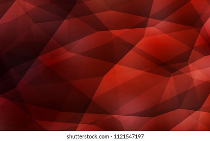 Dark Red vector low poly texture. Creative geometric illustration in Origami style with gradient. Polygonal design for your web site.