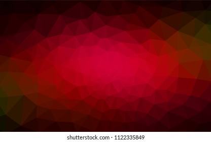 Dark Red vector low poly texture. Shining colorful illustration with triangles. Polygonal design for your web site.