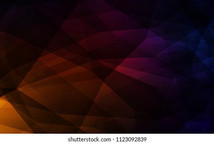 Dark Red vector low poly texture. A sample with polygonal shapes. Best triangular design for your business.