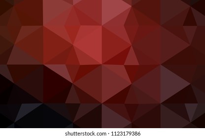 Dark Red vector low poly layout. Glitter abstract illustration with an elegant triangles. Brand new design for your business.