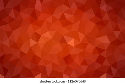 Dark Red vector low poly texture. Geometric illustration in Origami style with gradient.  Polygonal design for your web site.
