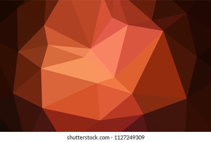 Dark Red vector low poly texture. Creative illustration in halftone style with gradient. Brand-new style for your business design.