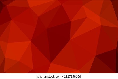 Dark Red vector low poly layout. A completely new color illustration in a polygonal style. Triangular pattern for your design.