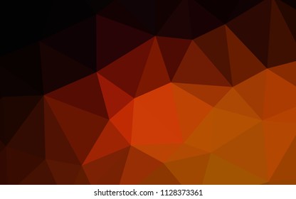 Dark Red vector low poly texture. Creative illustration in halftone style with triangles. Triangular pattern for your design.