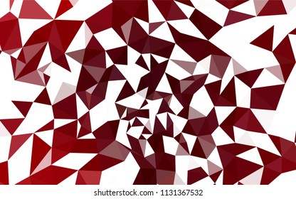 Dark Red vector low poly texture. Modern abstract illustration with triangles. Polygonal design for your web site.