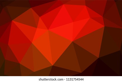 Dark Red vector low poly texture. Colorful abstract illustration with triangles. Polygonal design for your web site.